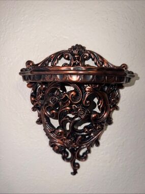 Vintage Rose Shelf intricate floral design cottagecore granny plant shelf fairy